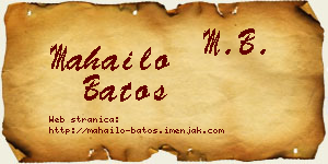 Mahailo Batos vizit kartica
